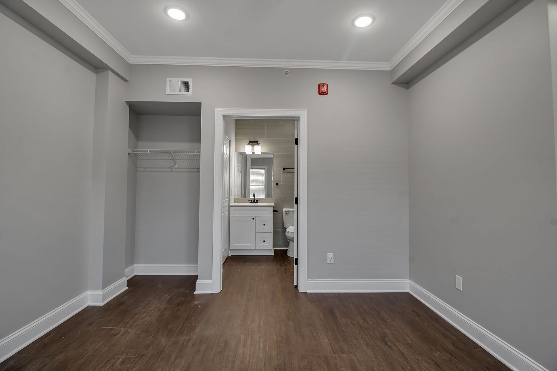 Bedroom interior with modern materials and clean finish