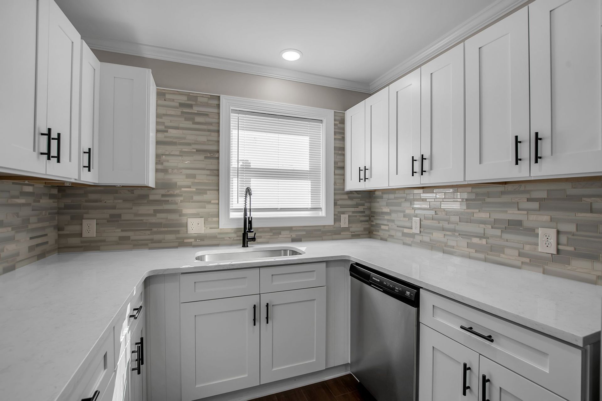 Apartment kitchen workspace designed with modern layout