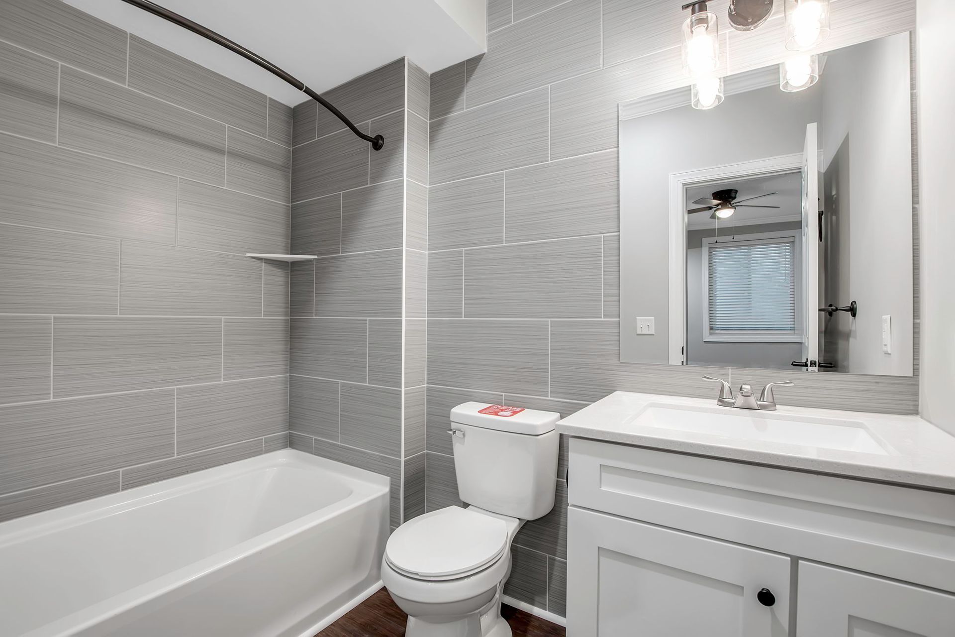 Washroom interior with modern sink installation