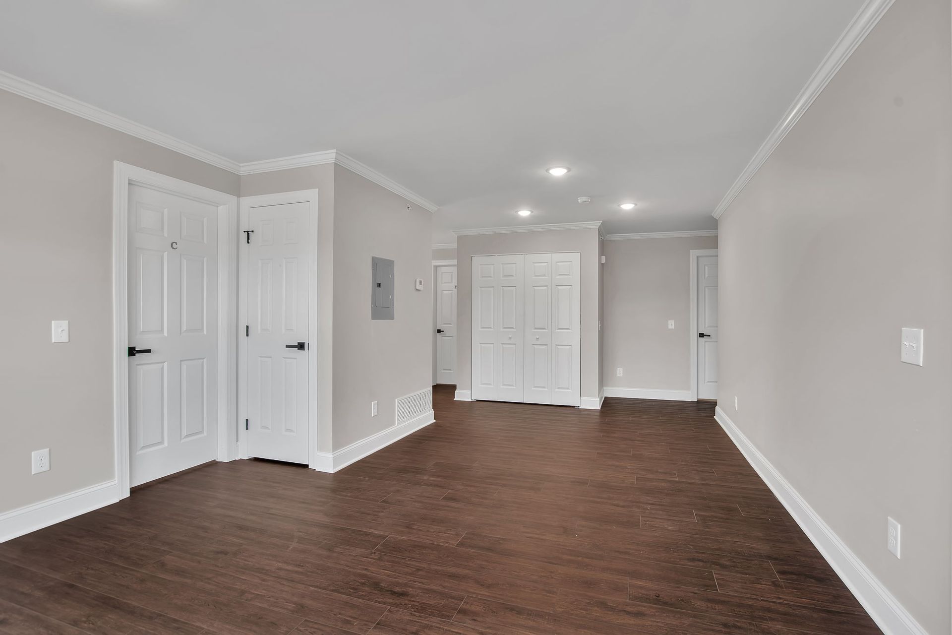 Living environment with contemporary styling and simple design