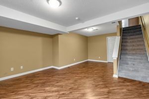 Living area with wide floor space and modern interior finish