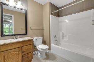 Bathroom environment with contemporary plumbing fixtures