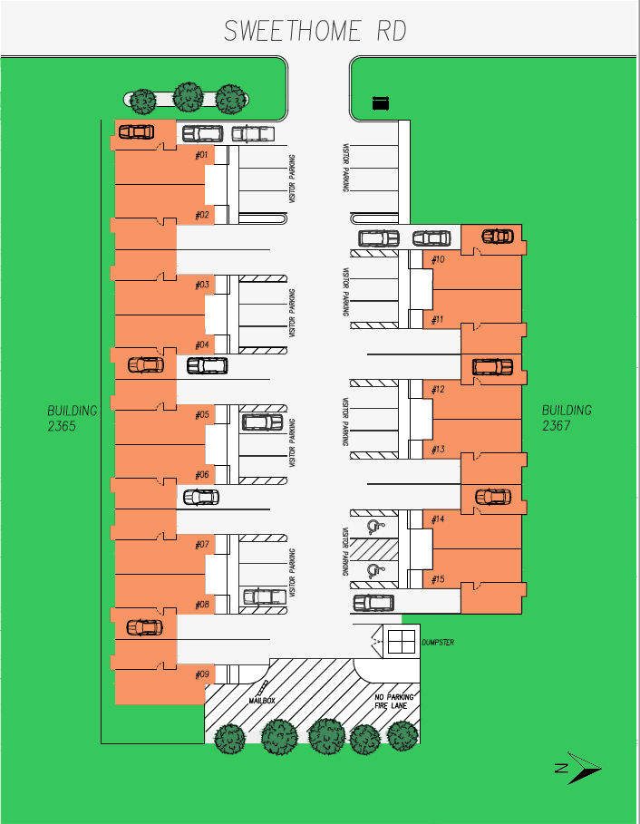 A floor plan of a building on sweethome road