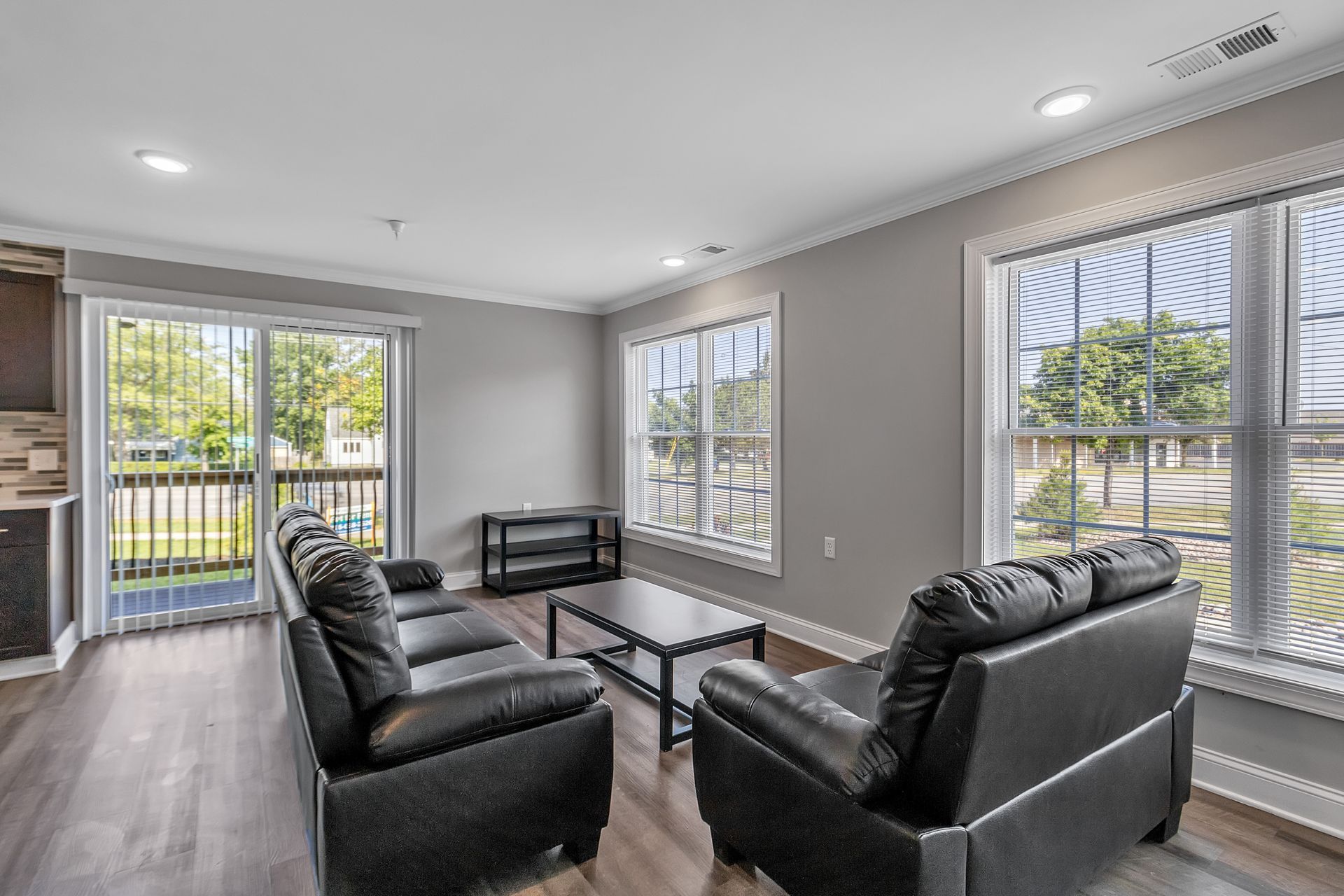 Modern apartment living room with spacious layout
