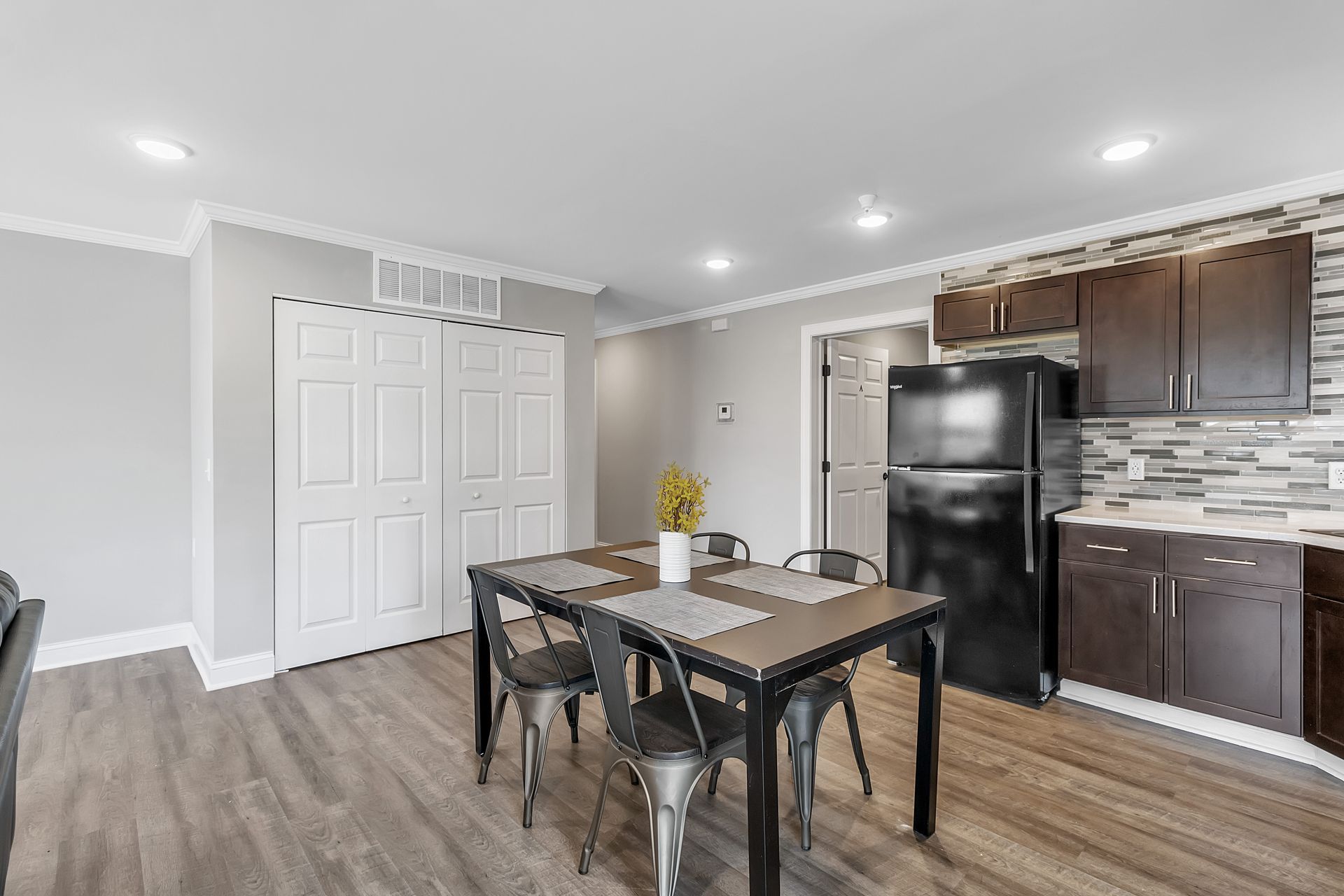 Updated kitchen interior with modern features