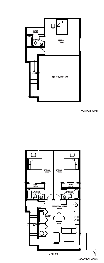 A black and white floor plan of a house