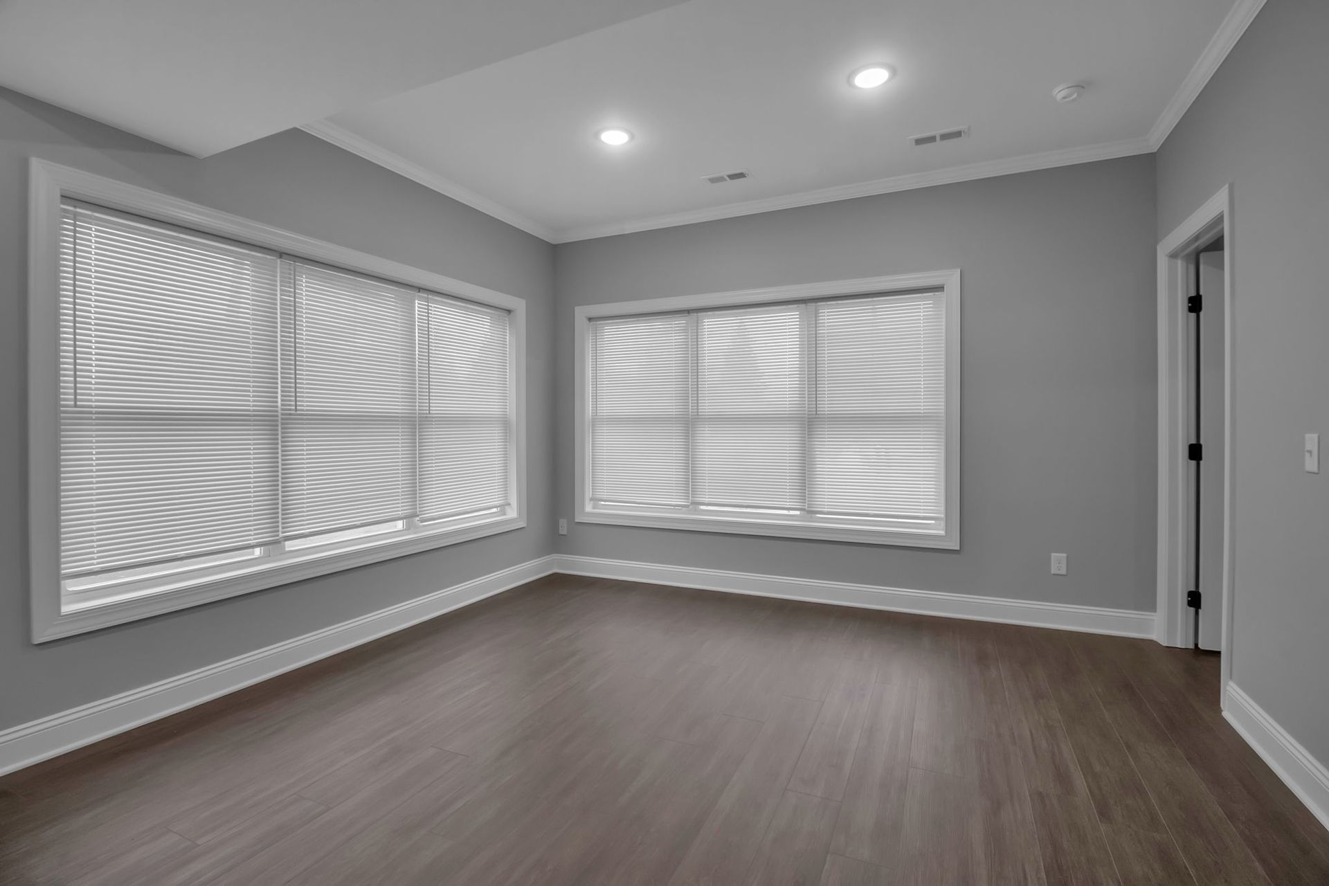 Bright bedroom inside modern Amherst NY apartment