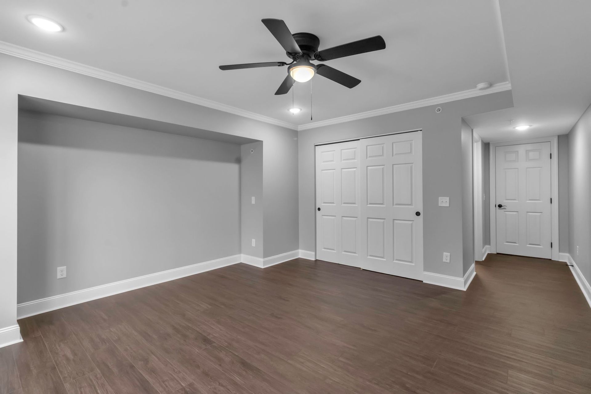 Bedroom interior space arranged with contemporary design