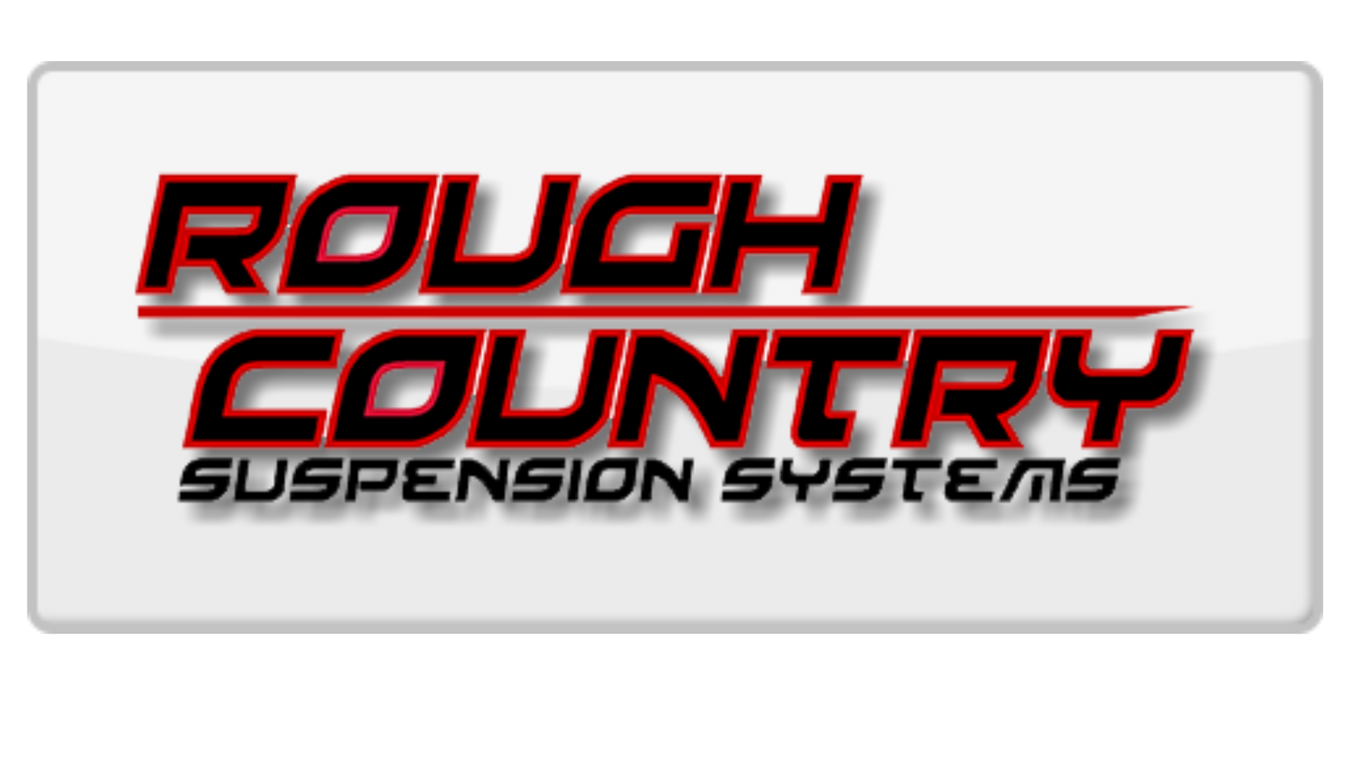 Rough Country Suspension Systems logo in red and black text on a light gray background