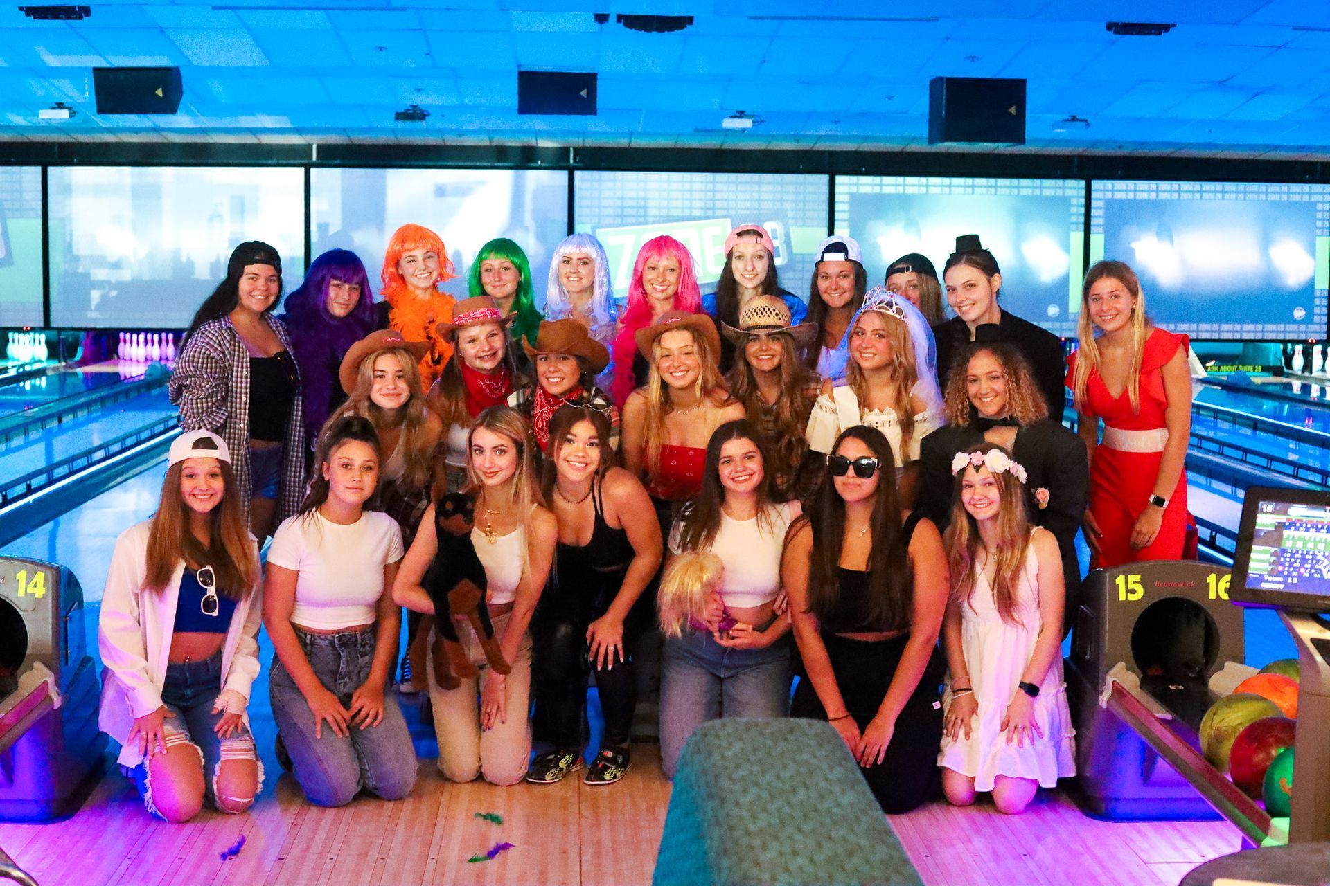 Group bowling event at Zone 28 entertainment center in Pittsburgh