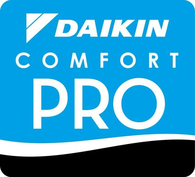 Daikin Elite Dealer badge in blue, white, and black