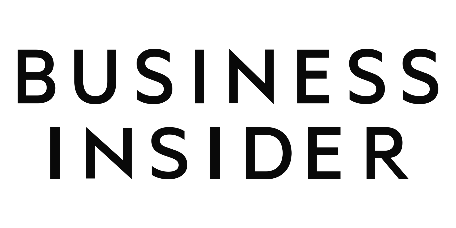 The logo for business insider is black and white.