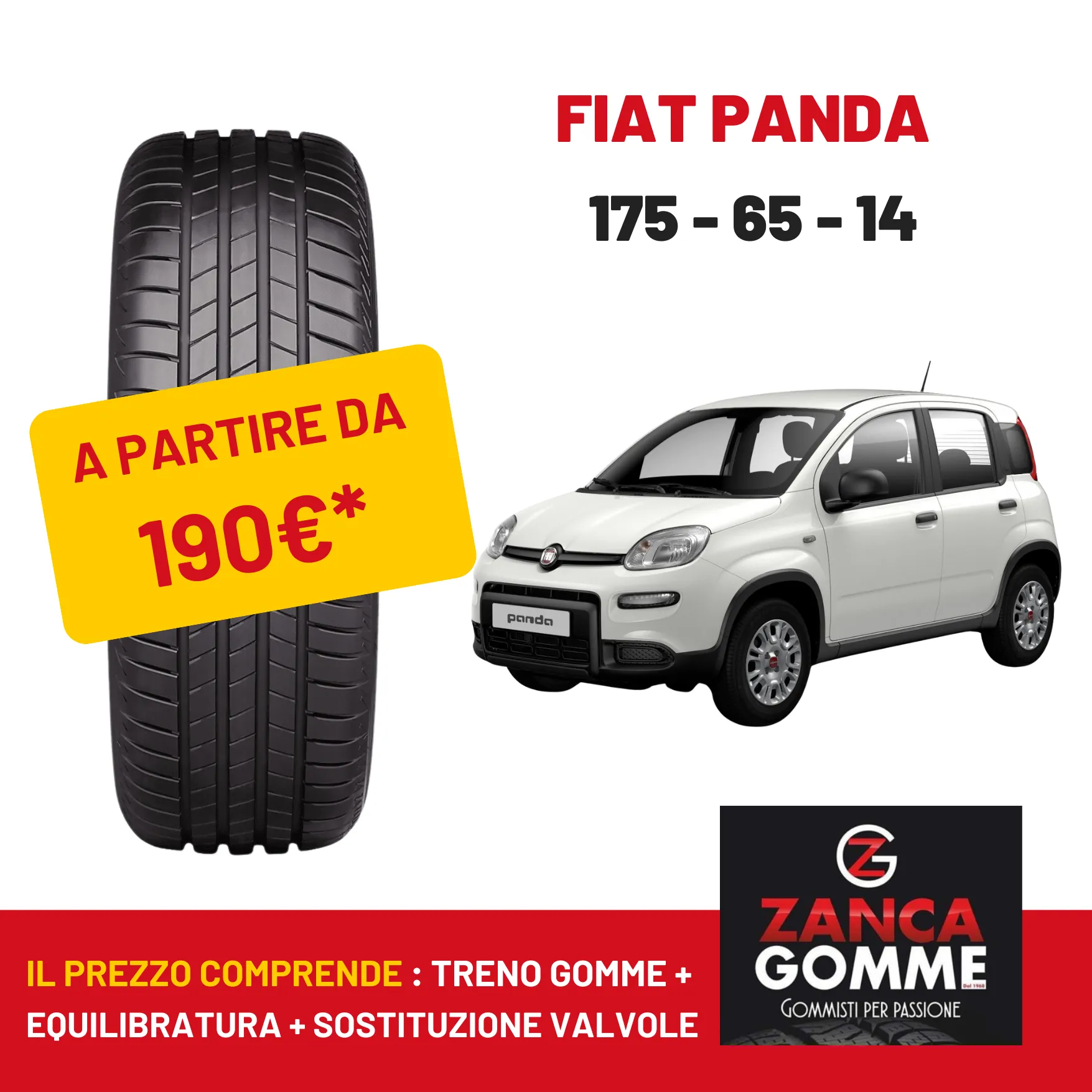 Promozione gomme per Fiat Panda