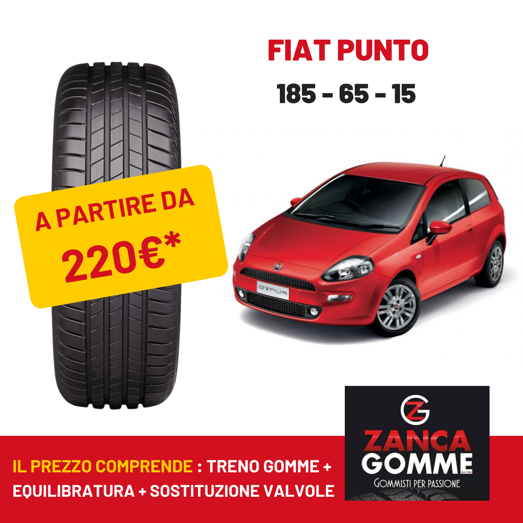 Promozione gomme per auto Fiat