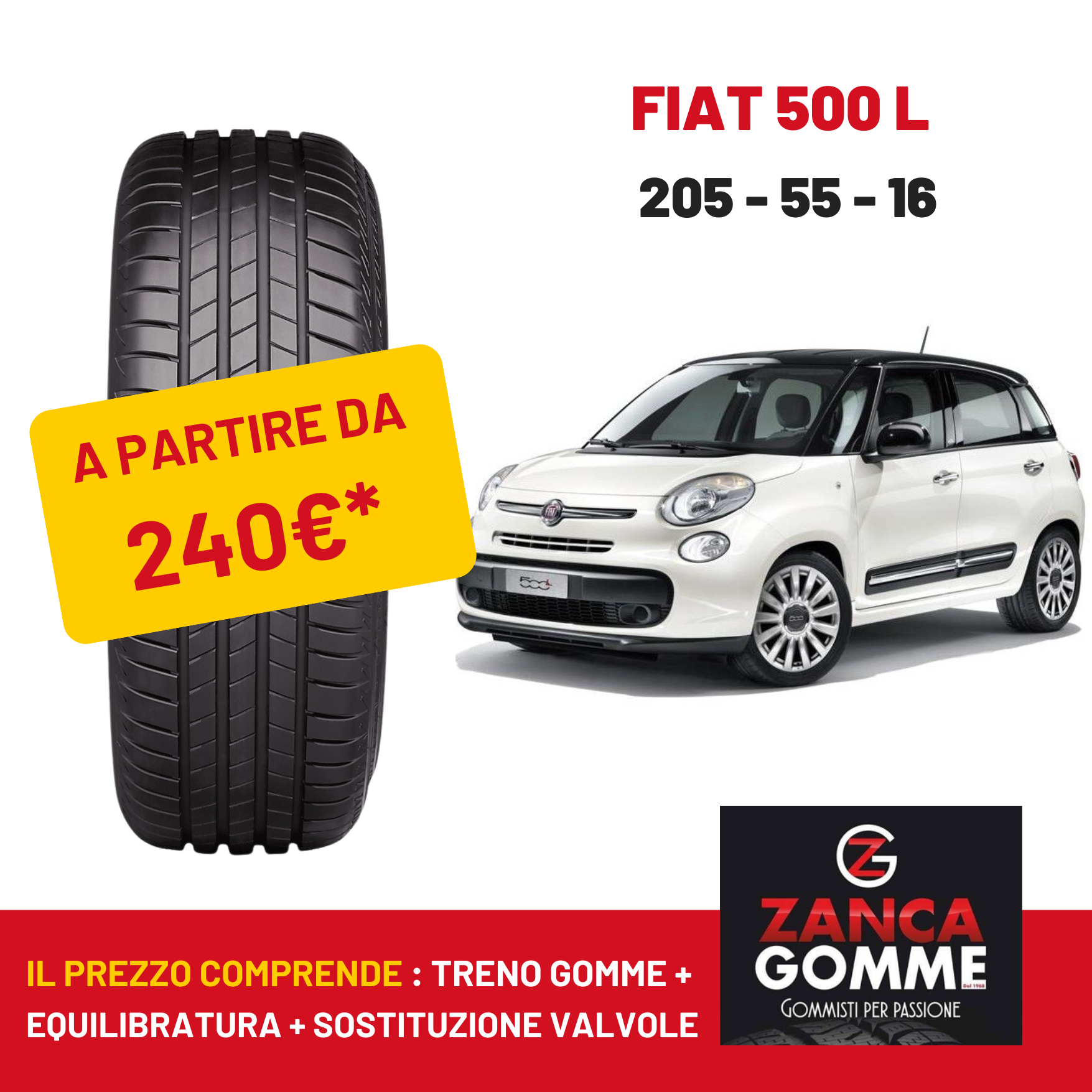 Promozione penumatici per auto Fiati