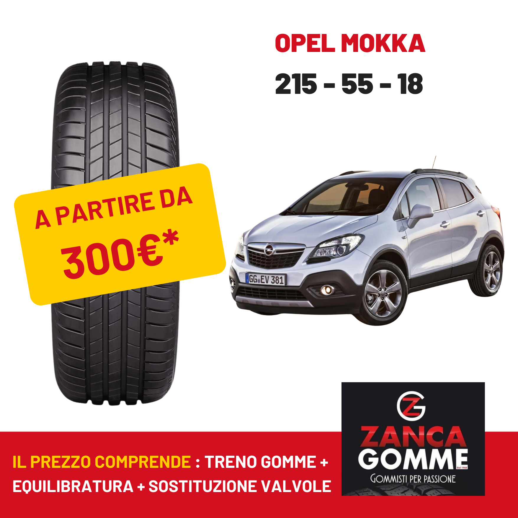 Gomme in promozione per auto Opel