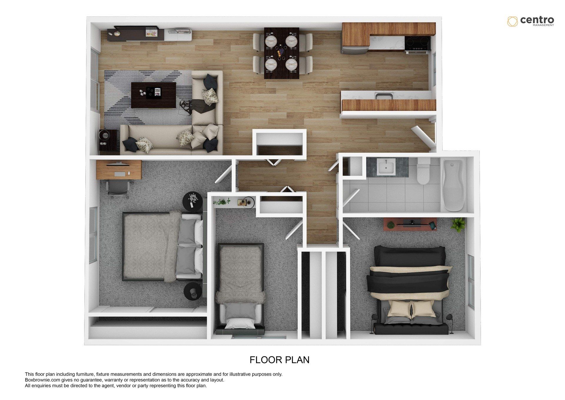 Floor Plans for three bedroom one bath layout