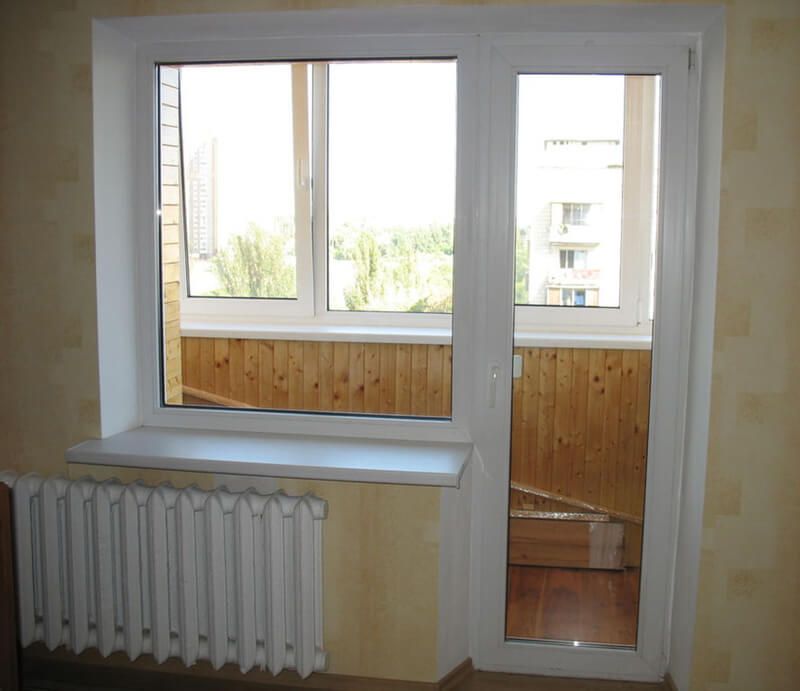 PVC balkona durvis