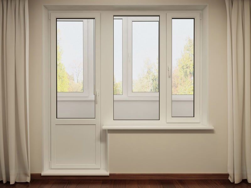 PVC balkona durvis