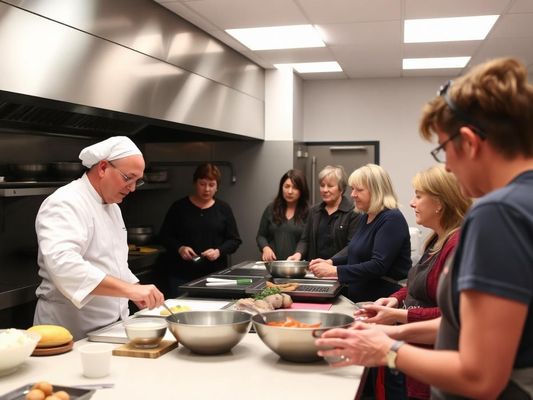 Commercial teaching kitchen at the BHA Dream Center, Bessemer, AL