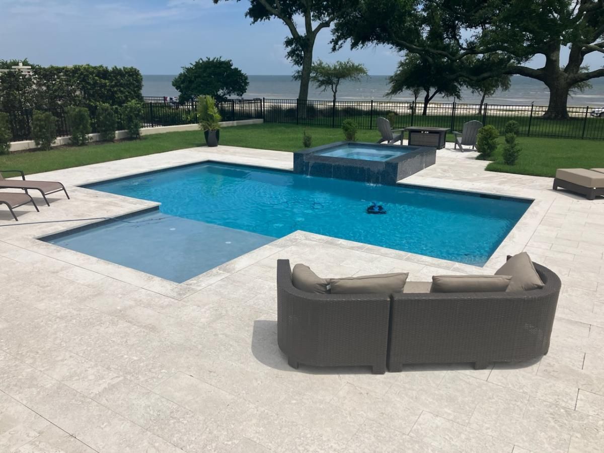 Letter T-Shaper Swimming Pool Long Beach, MS — Greenscape Brothers