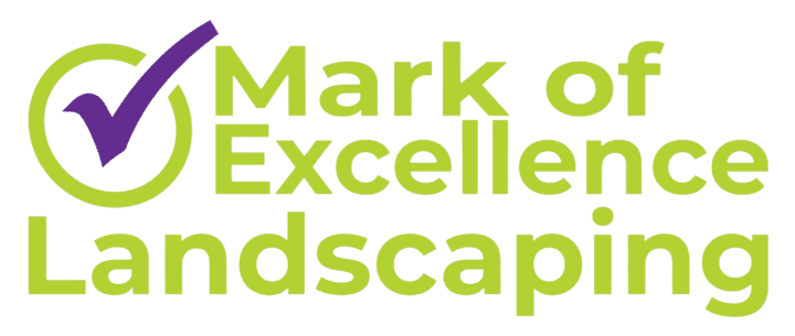 Mark of Excellence Landscaping Kingston ON logo in green and purple, representing pddddddddddddddddddddddddddddddddddddddddi