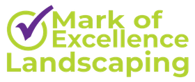 Mark of Excellence Landscaping Kingston ON logo in green and purple, representing pddddddddddddddddddddddddddddddddddddddddi
