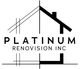 Logo for Platinum Renovision Inc. featuring a stylized house outline and text.