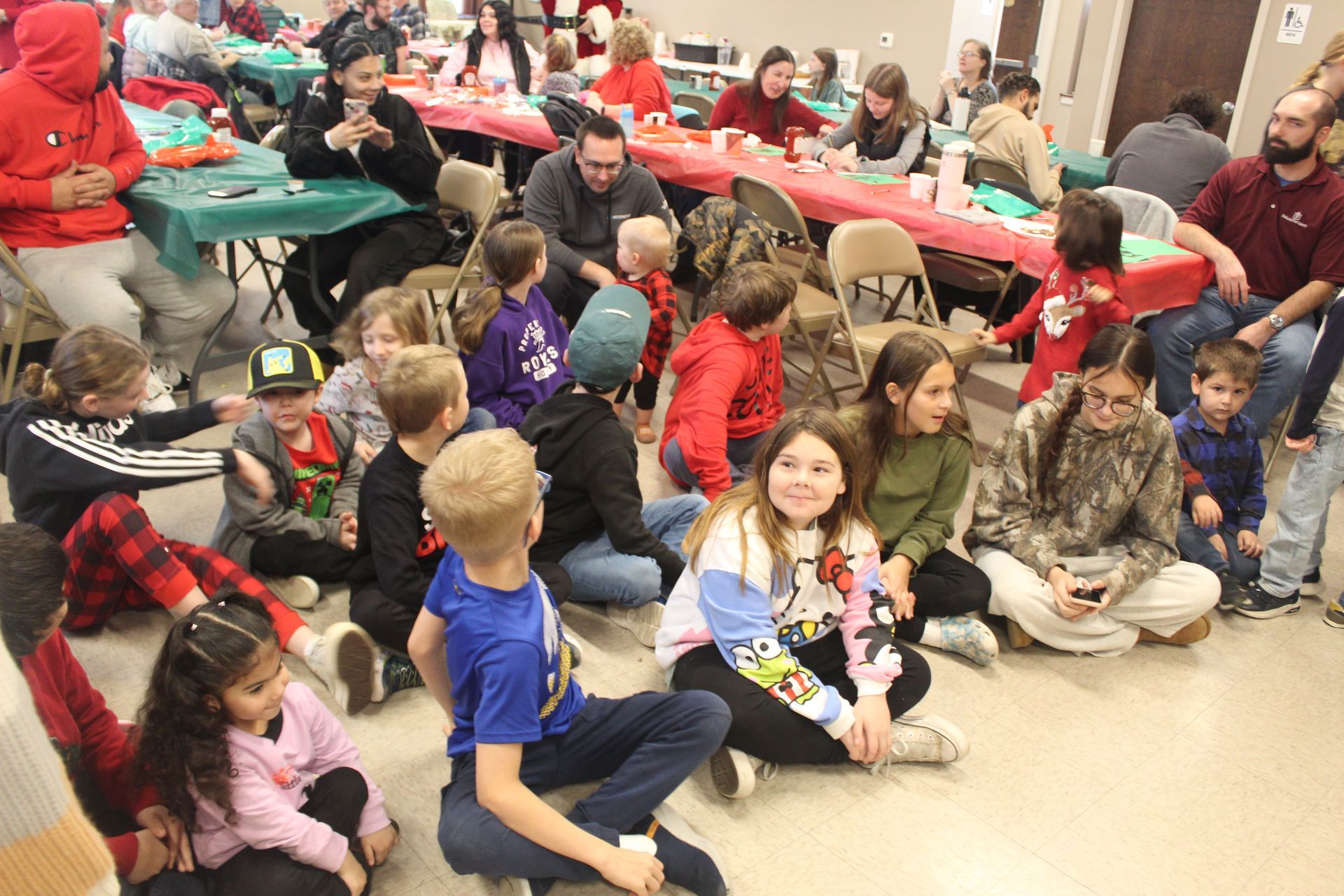 Kids waiting for Santa to arrive!