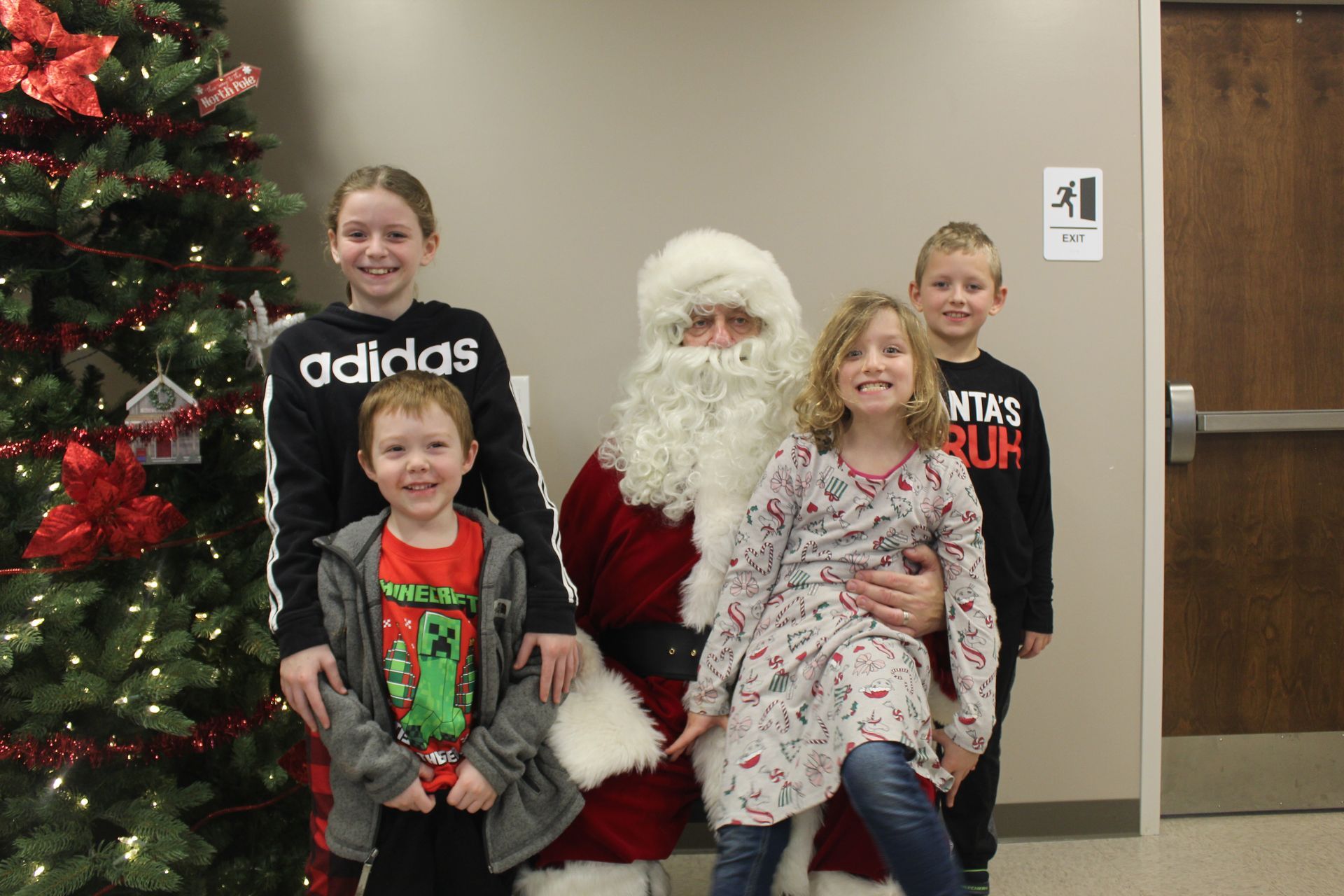 Saying cheese with Santa
