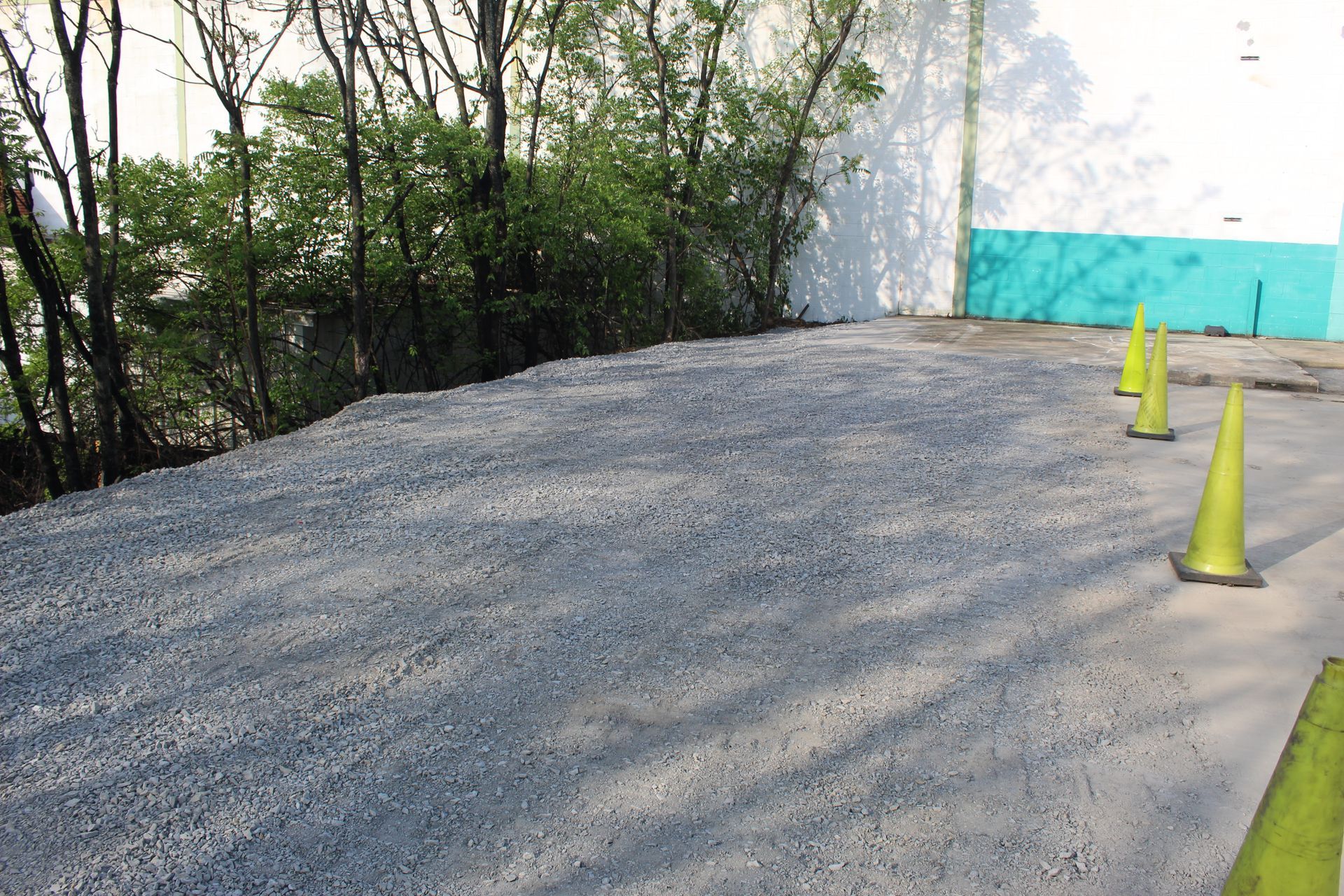 Completed pit closure with the entire area prepared to be paved. 