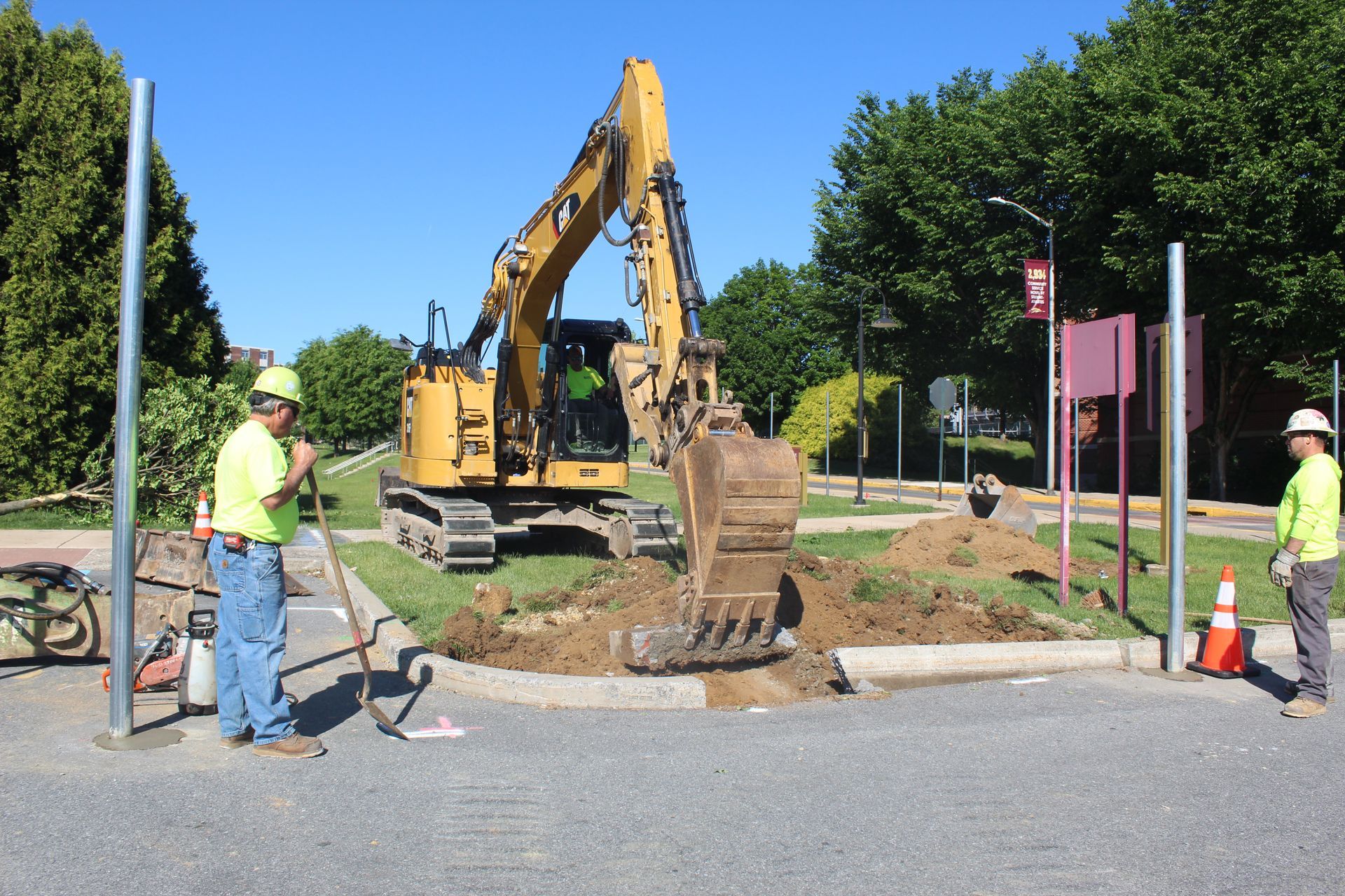 New construction entrance at Kutztown University