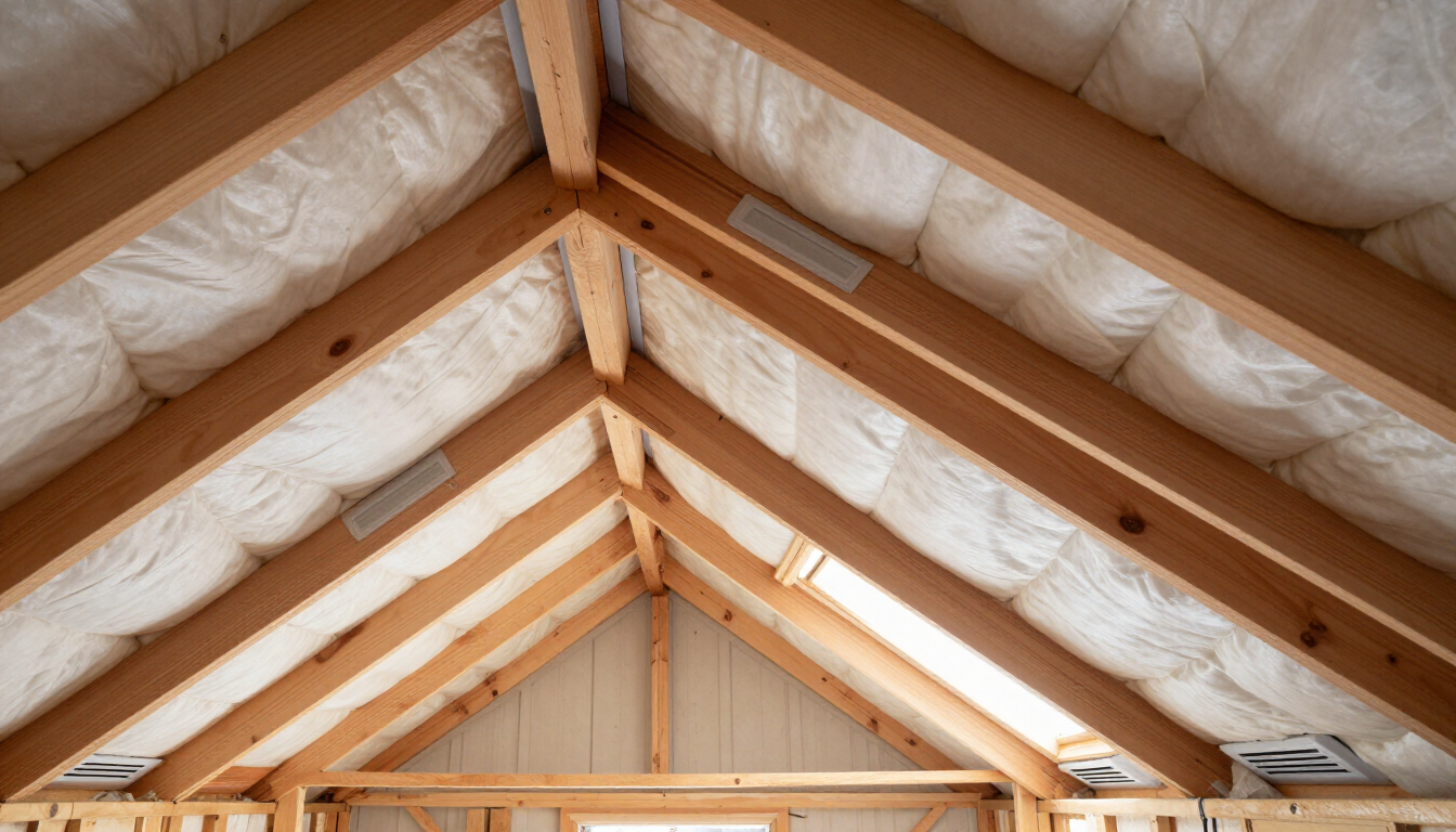Attic insulation and roof ventilation