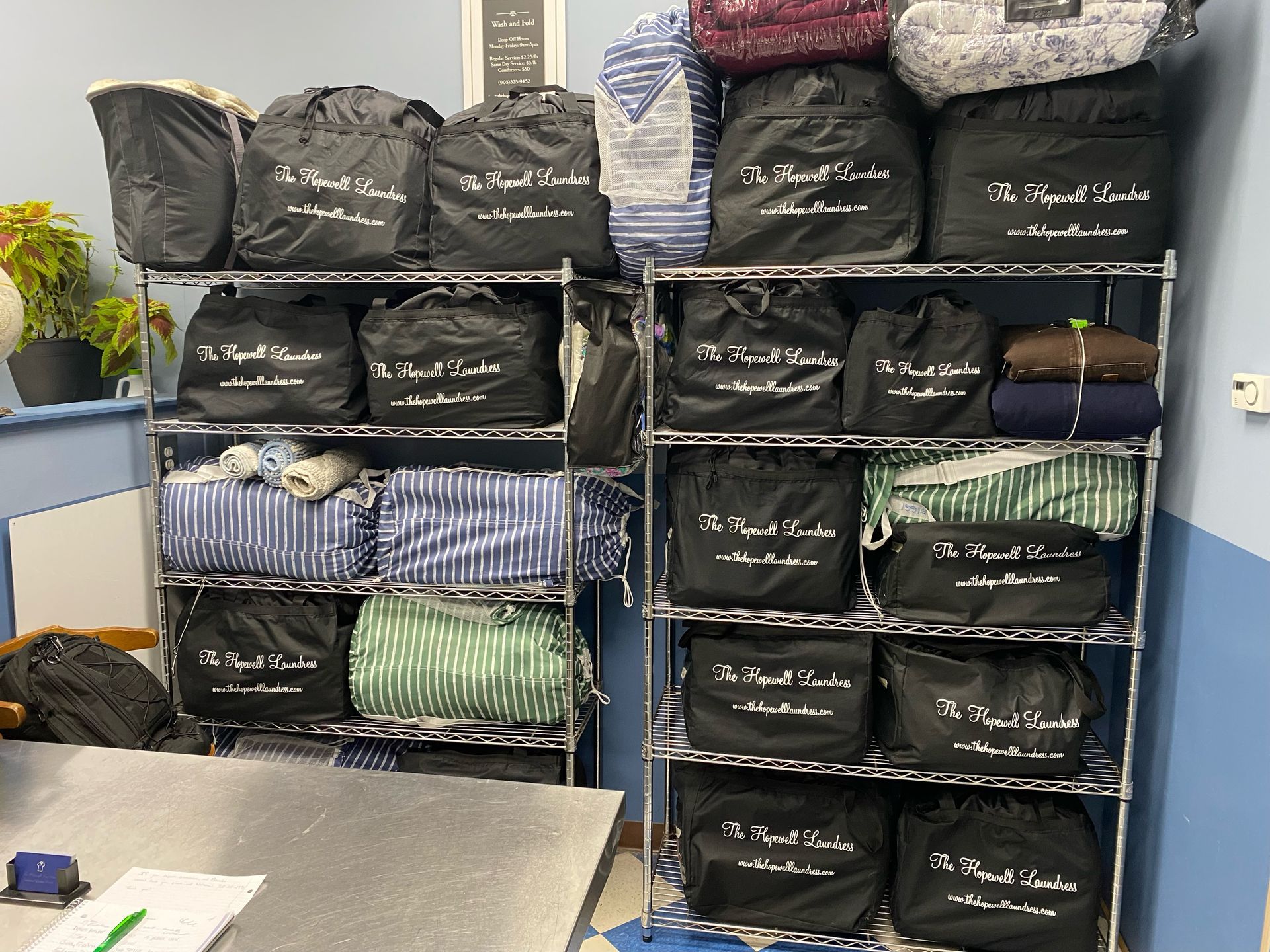 Laundry In Storage Shelves