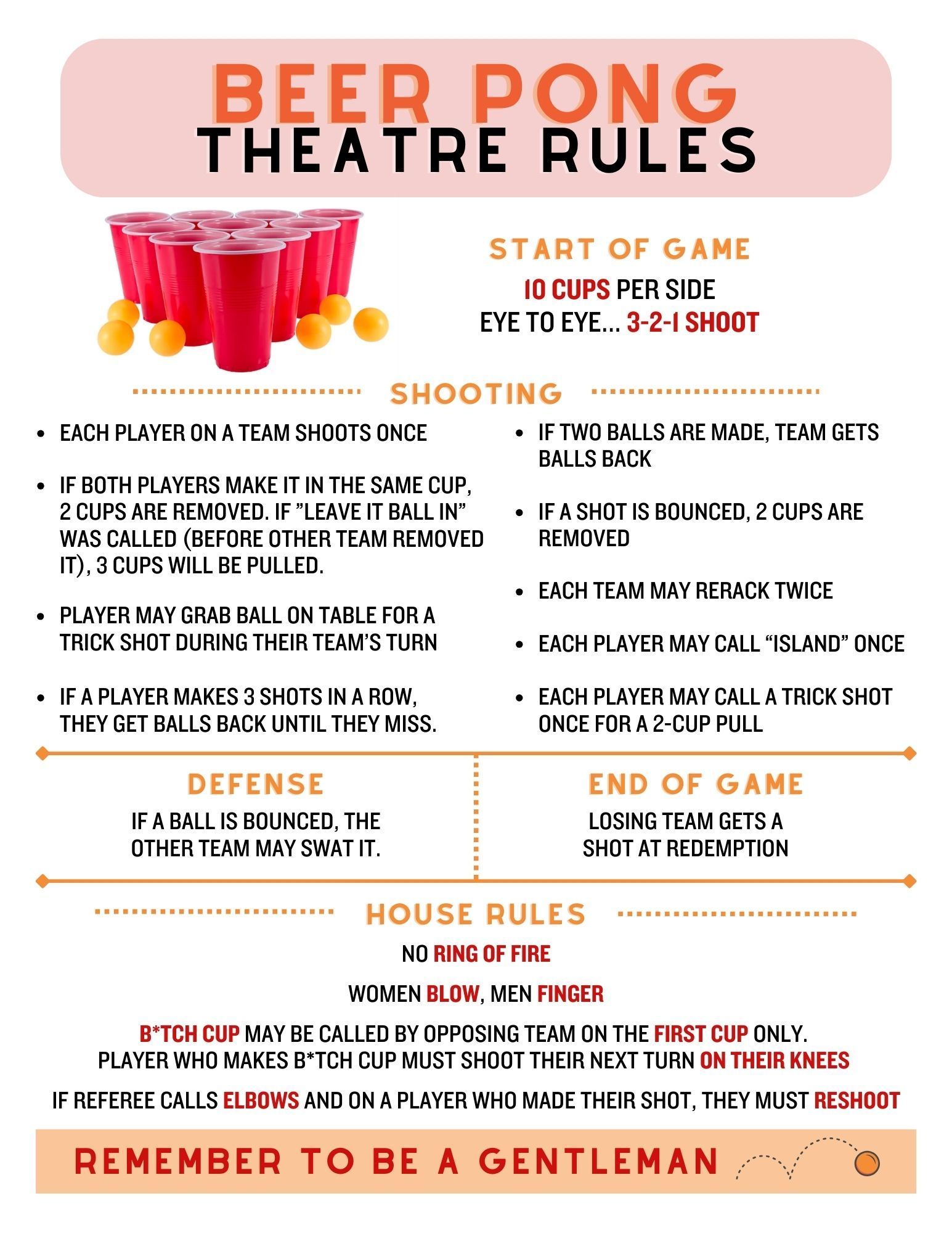 Beer Pong Rules