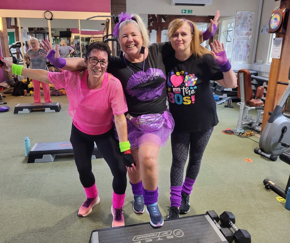 Girls in fitness wear