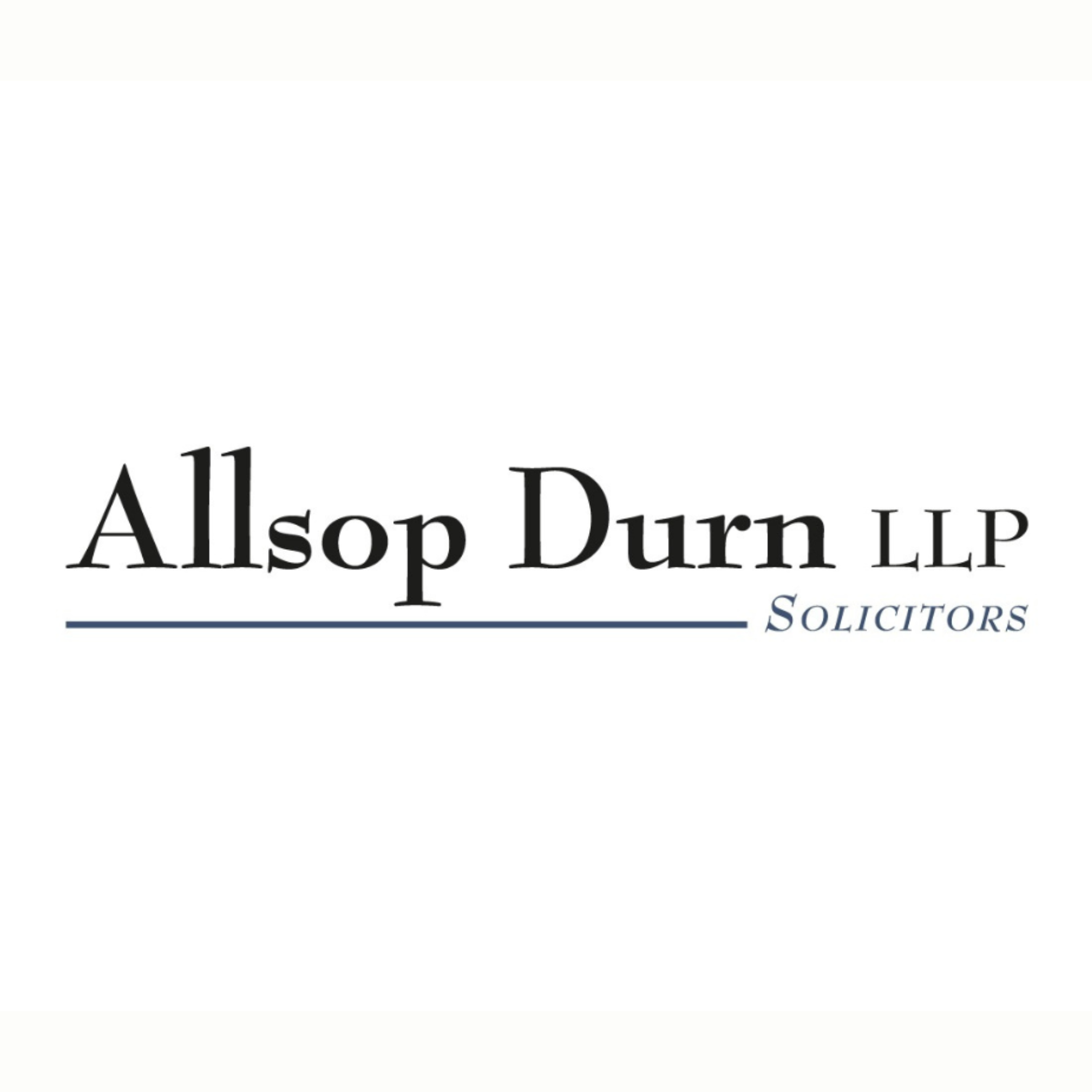 Allsop Durn LLP Solicitors logo in black and gray on a white background