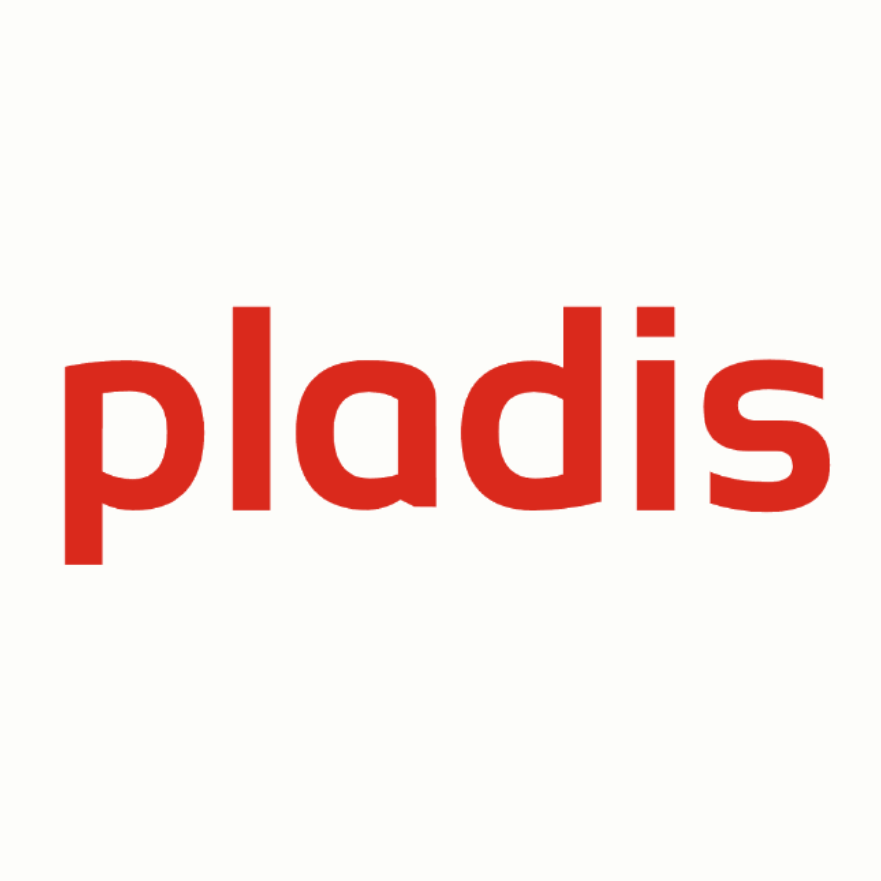 Red “pladis” logo on a white background