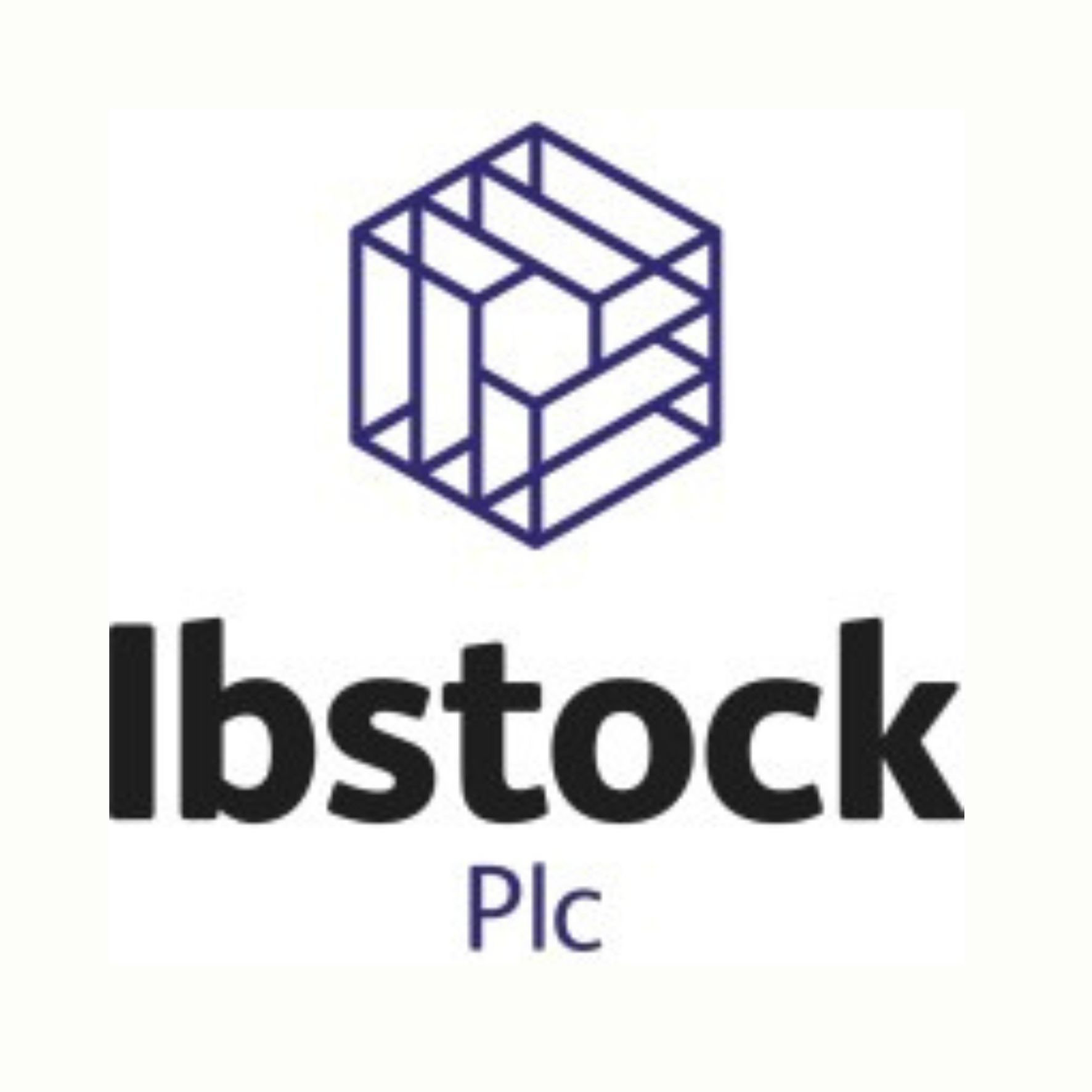 Ibstock Plc logo with a purple geometric cube icon above black text on a white background