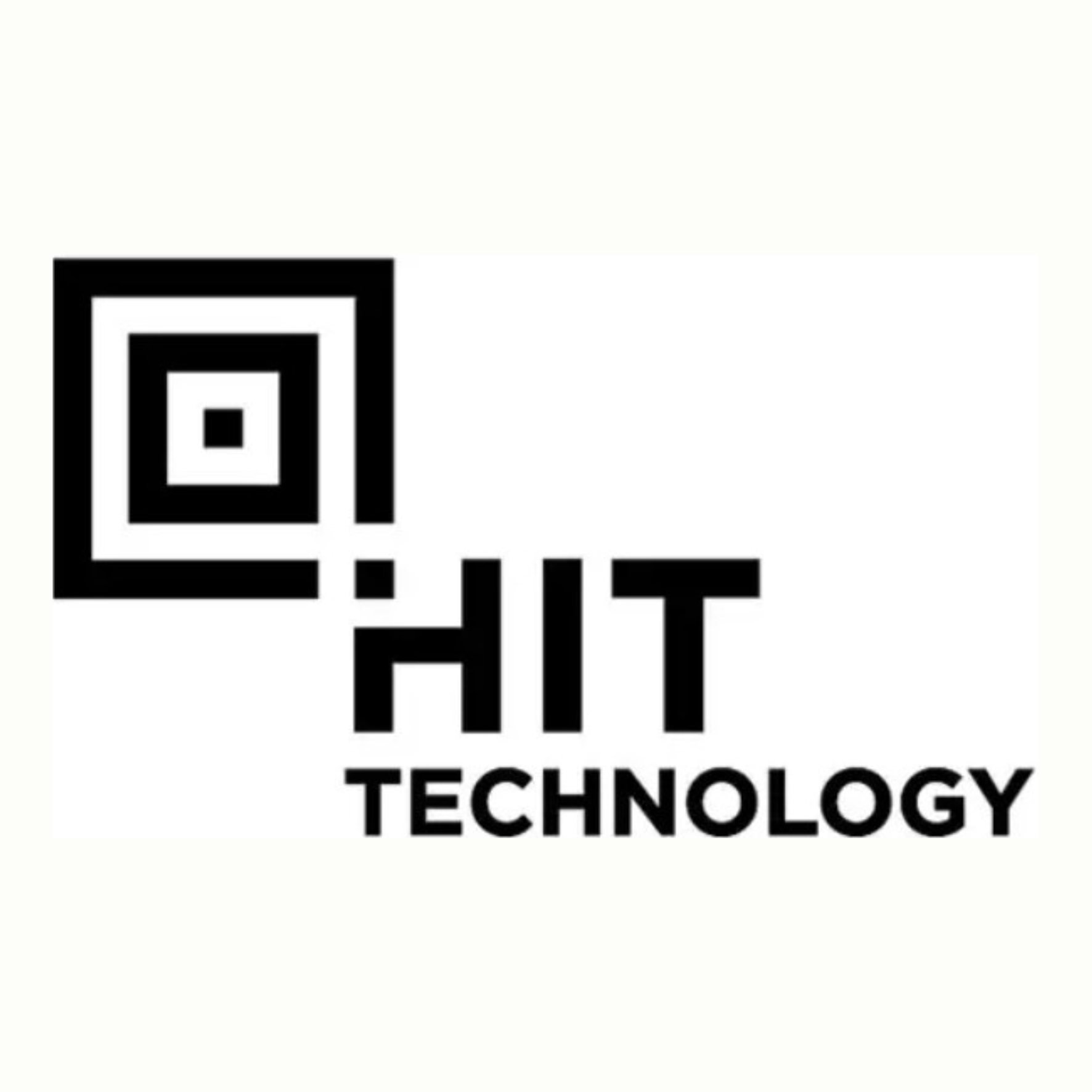 Black-and-white HIT Technology logo with a square maze-like icon and bold text