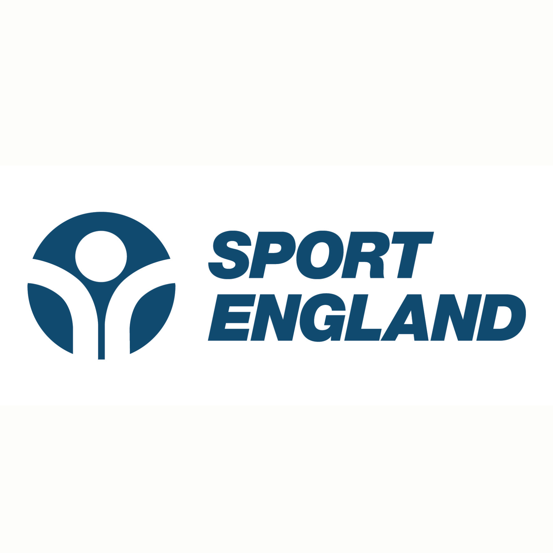 Sport England logo in blue on a white background
