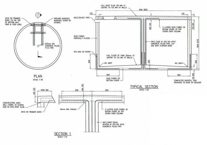 20,000 Litre Tank — Coffs Harbour, NSW — Coolamon Concrete Tanks