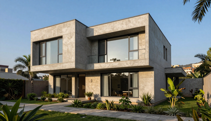 Modern home with durable concrete features by a trusted Concrete Contractor in Addis Ababa