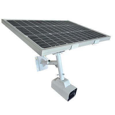 Security Cameras Mounted on a Pole Outside Glass Office Buildings — Austec IT & CCTV in Beerwah, QLD