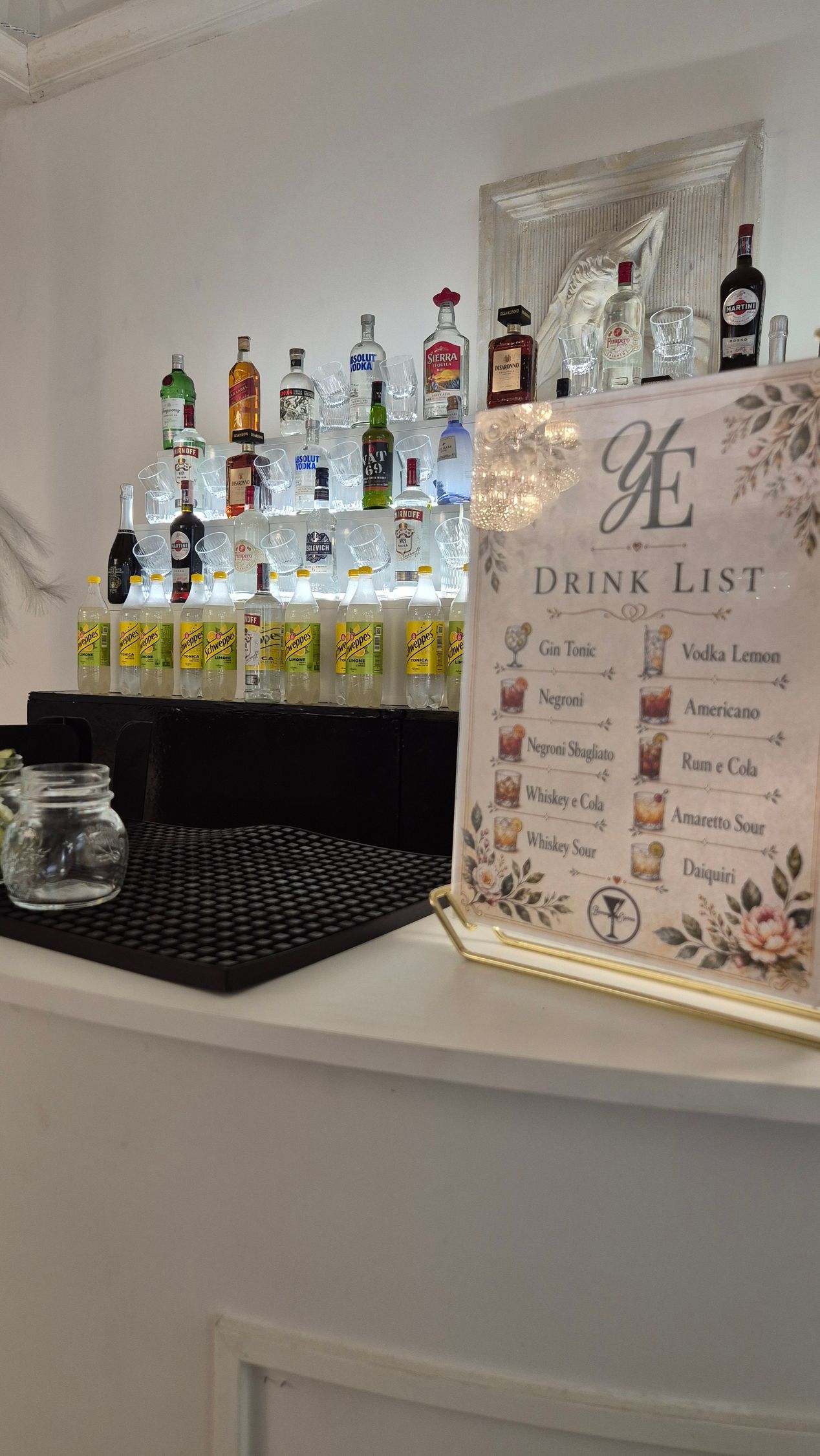 Drink list personalizzata e retrobanco Barman Express