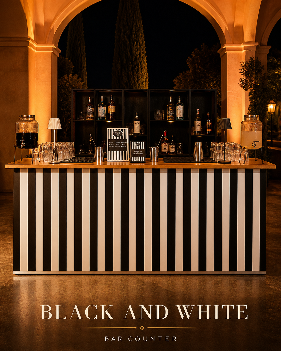 Bancone Black and White Barman Express