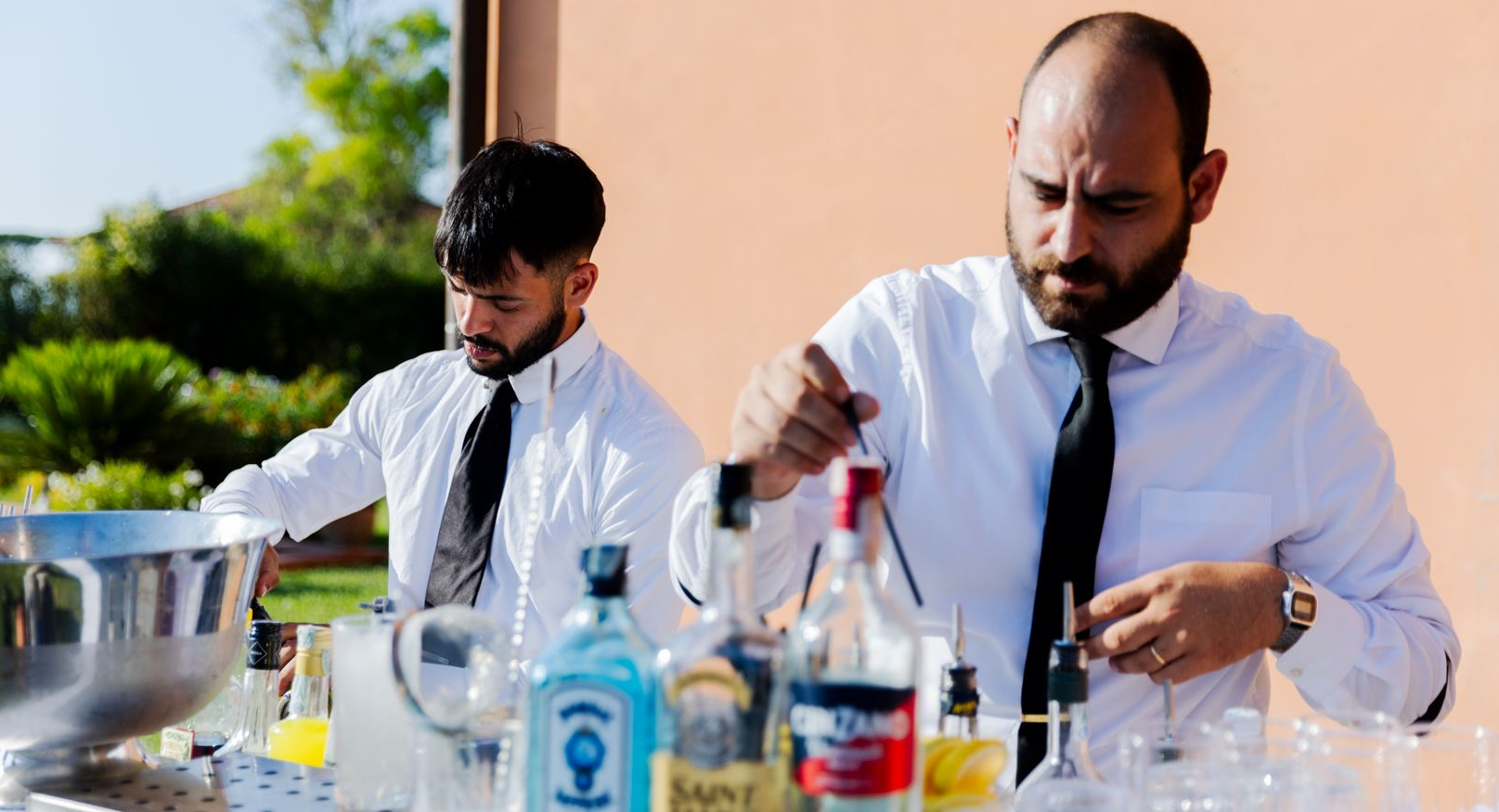 Cocktail catering Barman Express durante evento elegante