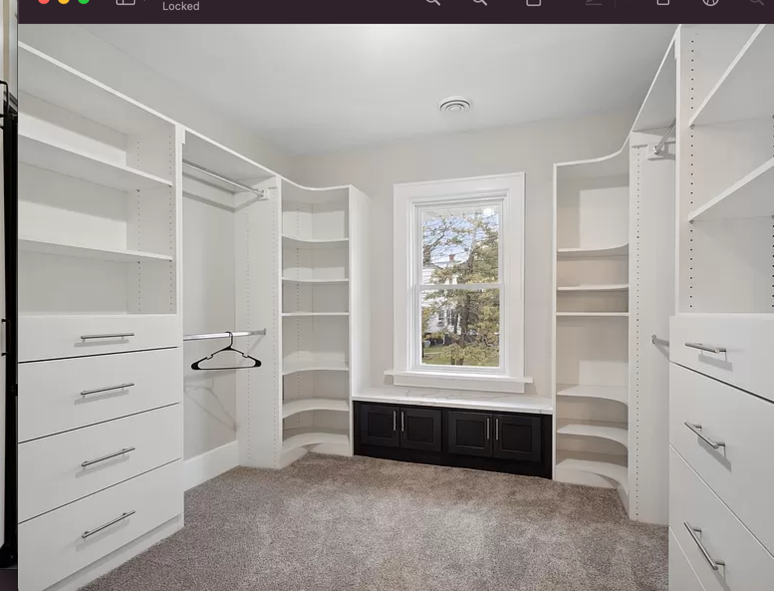 This is now a master closet instead of a bedroom