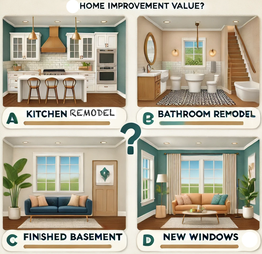 Comparison of top home improvement projects, highlighting which renovations provide the highest return on investment for homeowners.