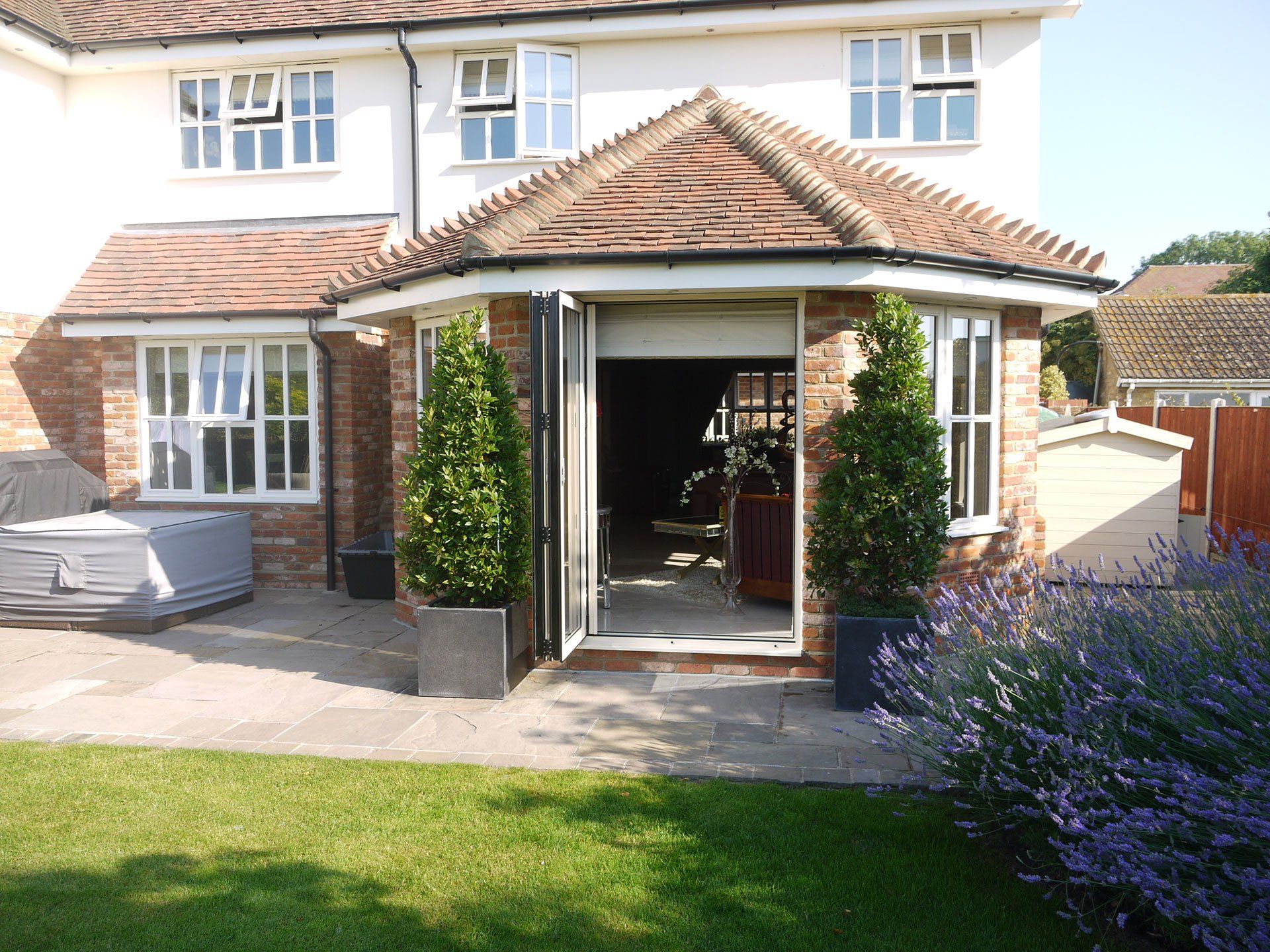 Bifold Doors in Kitchen Fully Opened